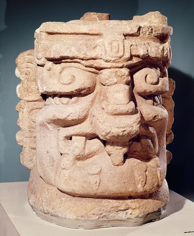 Tête anthropomorphique, probablement un encensoir, c.1000-1500 - Mayan